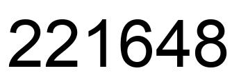 Number 221648 black image
