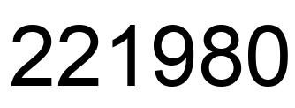 Number 221980 black image