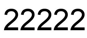 Number 22222 black image
