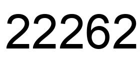 Número 22262 imagen negro