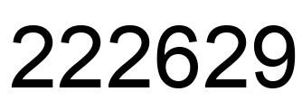 Number 222629 black image