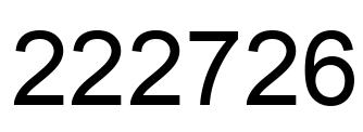 Number 222726 black image