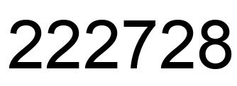 Number 222728 black image