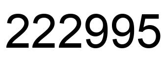 Número 222995 imagen negro