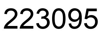 Número 223095 imagen negro