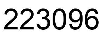 Número 223096 imagen negro