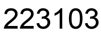 Número 223103 imagen negro