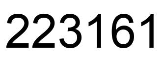 Número 223161 imagen negro