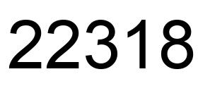 Número 22318 imagen negro