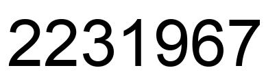 Number 2231967 black image