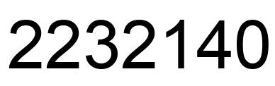 Number 2232140 black image
