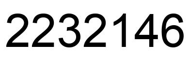 Number 2232146 black image