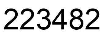 Number 223482 black image