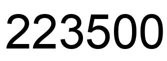 Number 223500 black image