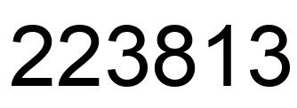 Number 223813 black image