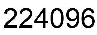 Número 224096 imagen negro