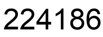 Number 224186 black image