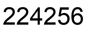 Number 224256 black image