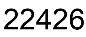 Number 22426 black image