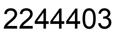 Number 2244403 black image