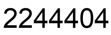 Number 2244404 black image
