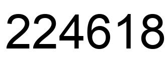 Number 224618 black image