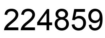 Number 224859 black image
