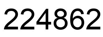 Number 224862 black image