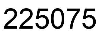 Number 225075 black image