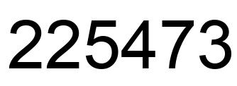 Number 225473 black image