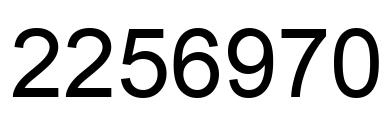 Número 2256970 imagen negro