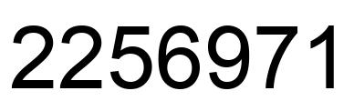 Número 2256971 imagen negro