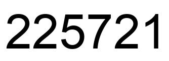 Número 225721 imagen negro
