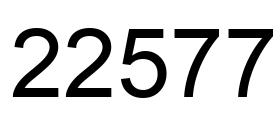 Número 22577 imagen negro