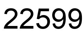 Number 22599 black image