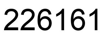 Número 226161 imagen negro