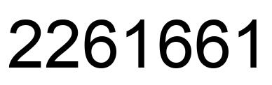 Number 2261661 black image