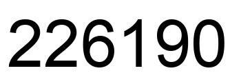 Número 226190 imagen negro