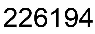 Número 226194 imagen negro