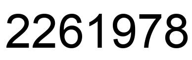 Number 2261978 black image
