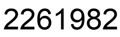 Number 2261982 black image