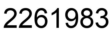 Number 2261983 black image