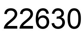 Number 22630 black image