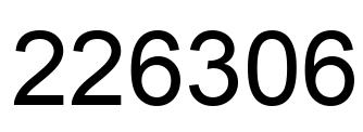 Number 226306 black image