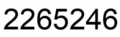 Number 2265246 black image