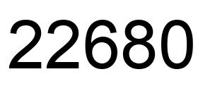 Número 22680 imagen negro