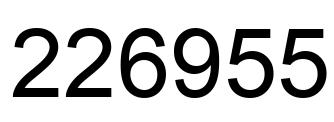 Number 226955 black image