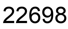 Número 22698 imagen negro