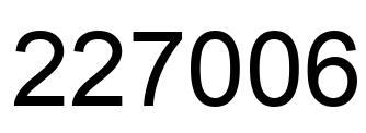 Número 227006 imagen negro