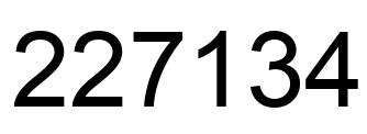 Número 227134 imagen negro
